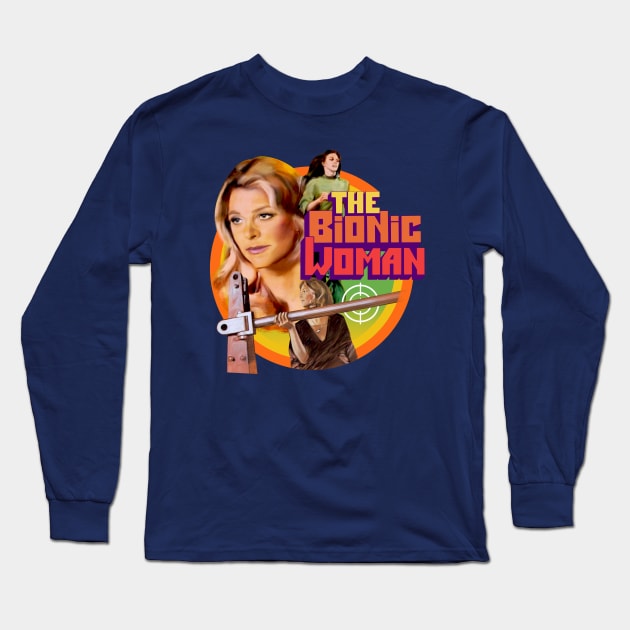 Bionic Woman Long Sleeve T-Shirt by Trazzo